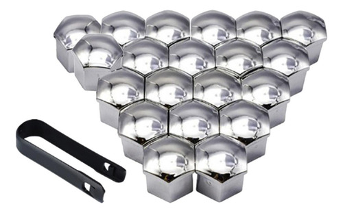 20 Piezas De Cubiertas De Tuercas De Rueda De Plata 17mm
