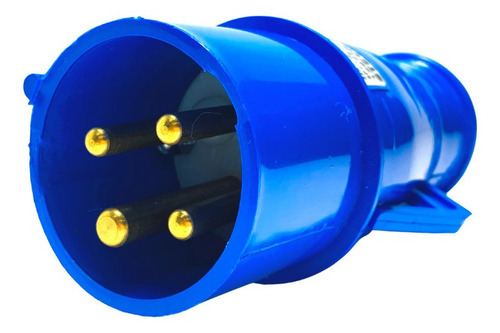 Plug Brasikon 3p+t 32a 200/250v 9h Ip44 S4279 Steck Cor Azul