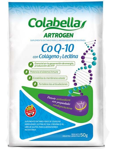 Coenzima Q10 Con Colageno Y Lecitina Colabella -50grs