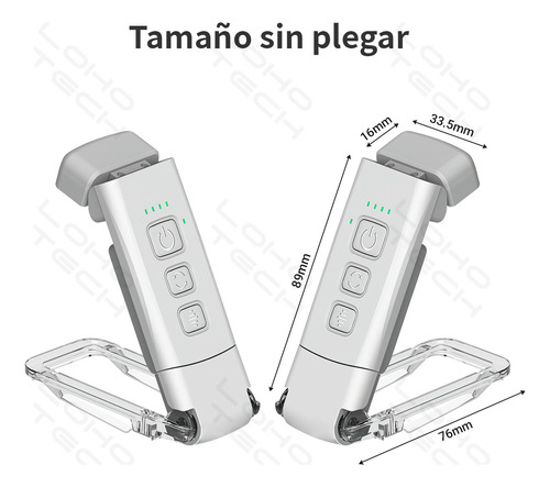 Luz De Libro Usb Recargable Brillo Ajustable Para Protección Estructura Blanco Pantalla Multicolor