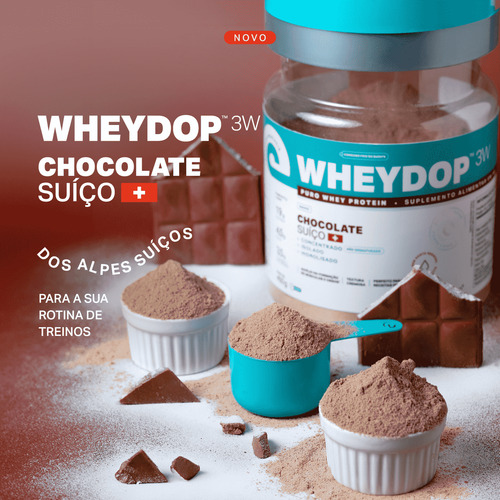 Whey Protein Wheydop 3w Conc/iso/hidro 900g Todos Os Sabores