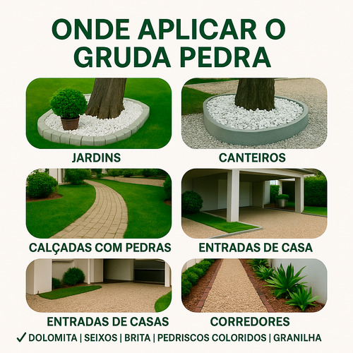 Fixador De Pedras Soltas 5l - Trava Pedra De Jardim E Britas