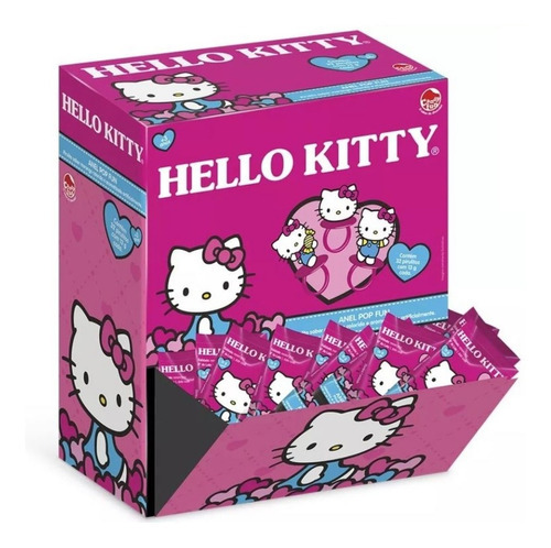 Doce Pirulito Anel Pop Fun Hello Kitty Caixa Com 32 Dtc 4304