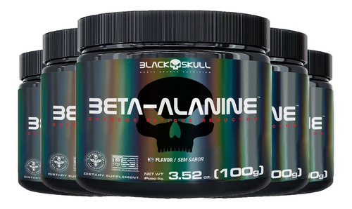 Kit 5x Beta Alanina 100g - Black Skull - Atacado