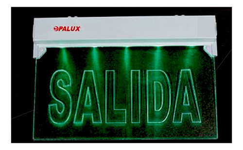 Letrero Señalizador Acrilico Led Salida Op-397 Opalux Reliev