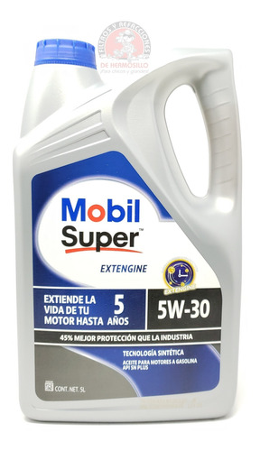 Imagen 1 de 2 de Aceite Motor 5w30 Extengine 5 Lts Presentación Oficial Mobil