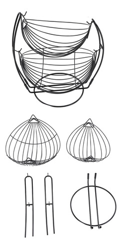 Cesta De Frutas Tipo Hamaca De 2 Niveles, Cesta Circular De