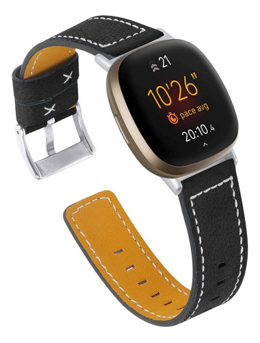 Bandas De Cuero Genuino Compatibles Con Fitbit Versa 3/fitbi