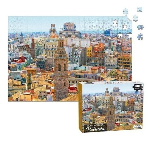 Jogo Quebra Cabeça Puzzle Família Quadro Valência 500 Peças