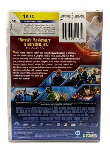 Dvd Película The Avengers: Los Vengadores 2012 / Como Nueva (Usado)