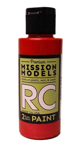 Models Mmrc-023 Pintura Rc Base Agua Botella 2 Onza Rojo