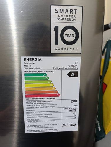 Refrigeradora Smart Inverter Compressor (Usado)