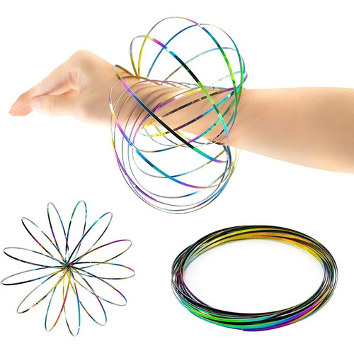 Magic Ring Anillo Aro Pulsera Metalico Multicolor Antiestres