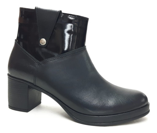 Bota Botineta Cuero Liviana Plataforma Tacón Moda 1616