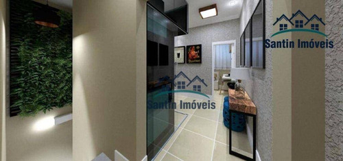 Imagem 23 de 23 de Cobertura Com Elevador, 02 Quartos, (01 Suíte ) Quintal , Lavabo, 02 Vagas Cobertas À Venda, 89 M² - Campestre - Santo André/sp - Co0731