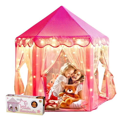 Cabana Infantil Menina Tenda Iluminada Luz De Led Promoção