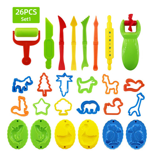 Set De 26 Accesorios De Plastilina Model Tools Pieces, Vario