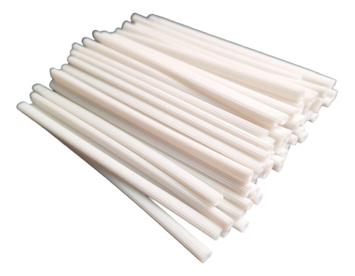 * 100 Palitos Plastico Blanco 11 Cms Paletas Choco Jabon 