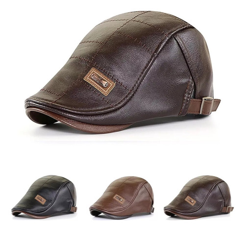 Gorra De Piel Para Hombre, Otoño-invierno, Cálida, De Vended