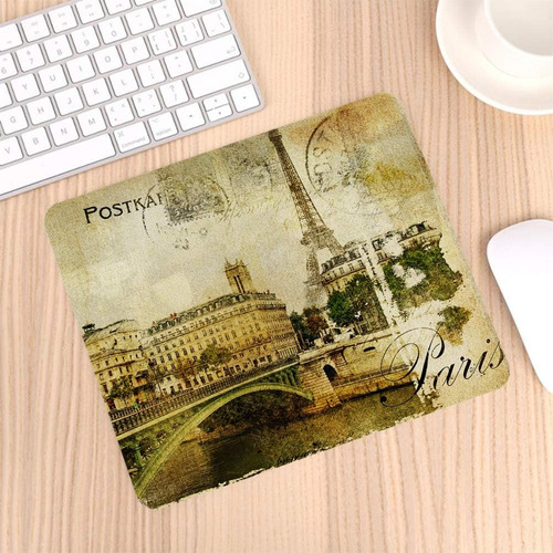 Nicokee Gaming Mouse Pad Art Print Vintage Postcard Paris Ei