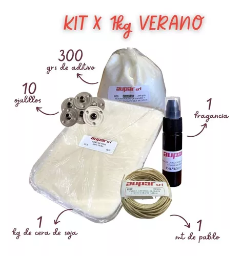 Kit Para Velas Aromáticas con Cera de Soya # 1