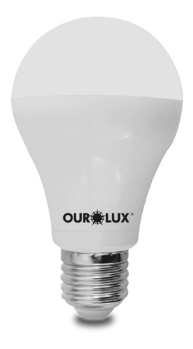 Lâmpada led Ourolux A60 Bulbo cor branco-quente 9W 110V/220V 3000K 806lm