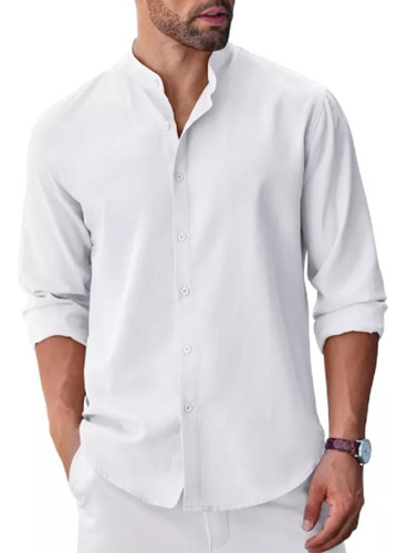 Camisa Hombre Cuello Mao