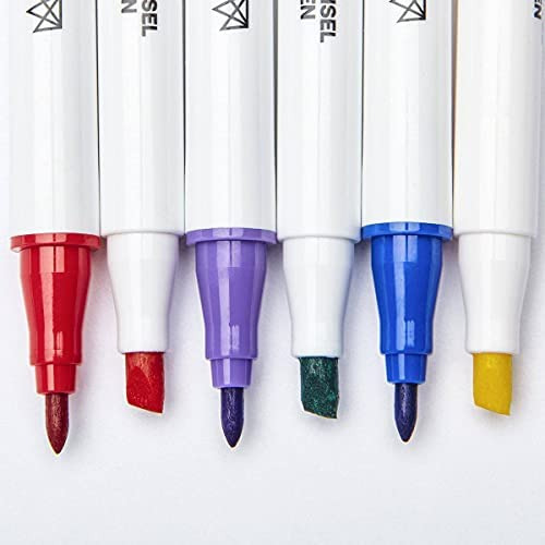 Kingart Chisel & Fine, Estuche Marcadores De Doble Punta, Su