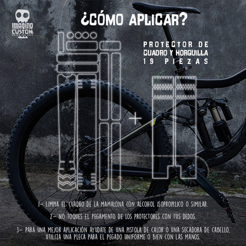 Protector De Cuadro Bicicleta Mtb Full Uso Rudo / Sin Logos