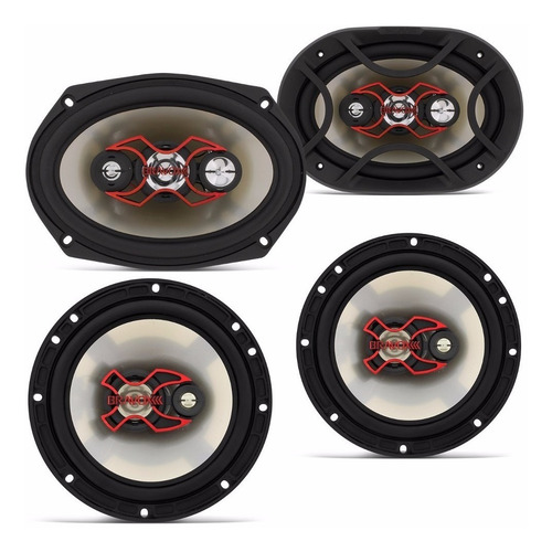 Kit Fácil Bravox 6x9 + 6 Alto Falante 240w Rms Linha X