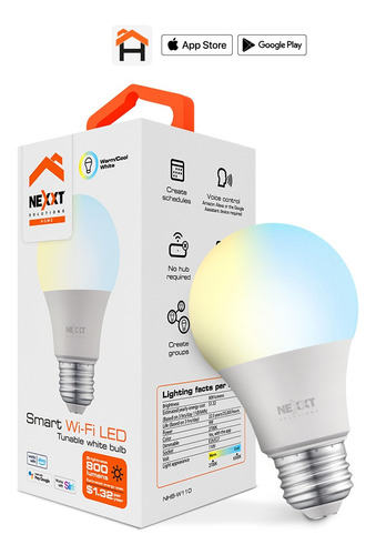 Bombilla Led Inteligente Wi-fi 110v  A19  Nhb-w110