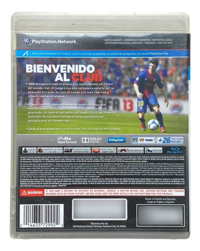 Fifa 13 Ps3 - Compatible Con Playstation Move - Disco Físico