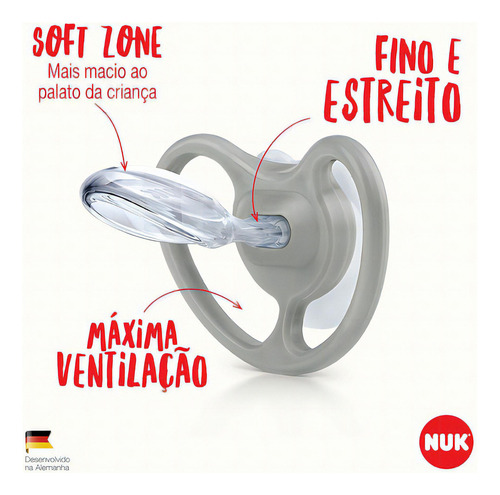 Chupeta Com Bico De Silicone Space 18+ Meses Nuk