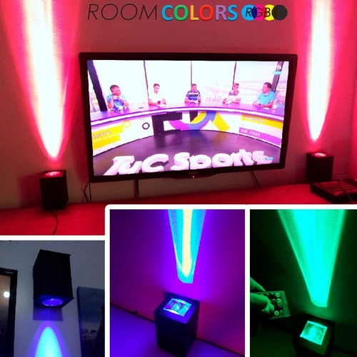Imagen 5 de 10 de Bañador Led Efecto Rgb 3w C/ Lente Óptico Concentrdo Pack X2