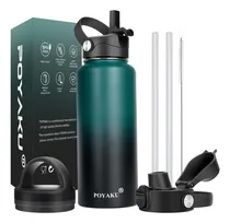 Comprar Botella De Agua Acero Inoxidable 32oz 64oz Tapa De Popote