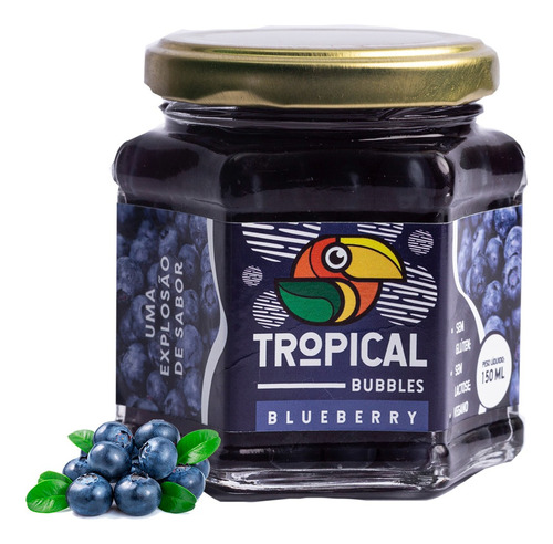 Bubble Tea Tropical Bubbles Sabores Blueberry (Mirtilo)