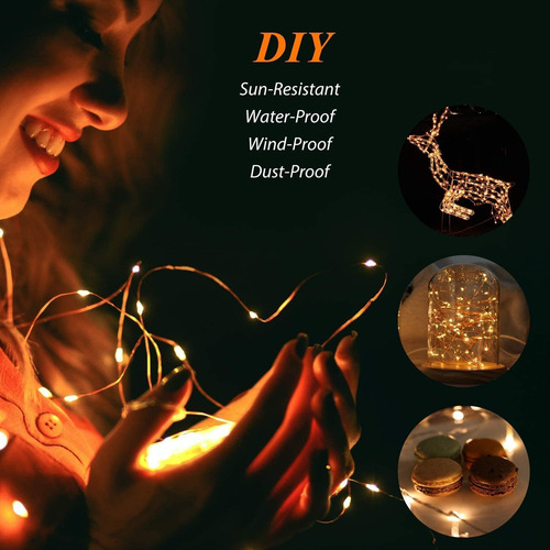 2-pack 200 Led Solar Fairy Lights Al Aire Libre, Mejorada...