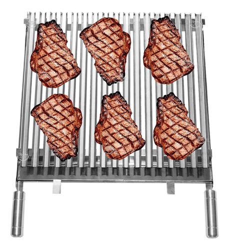 Grelha Churrasco Parrilha Argentina 45x50cm Picanheira Inox