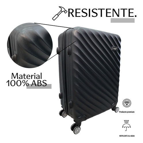 Set 2 Maletas Grande Viaje Capacidad 20 Y 10 Kg Mano Carryon Negro