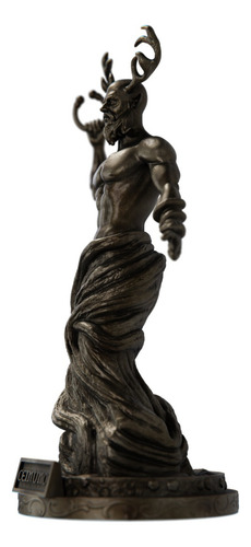 Estatua Deus Cernuno Celta Wicca - Estatueta Cernunnos Cor Cor Ouro Velho