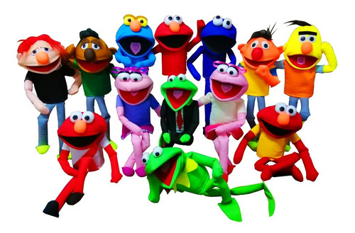 Títeres Navideños, Muppets, Elmo, René, Lola, Muñecos
