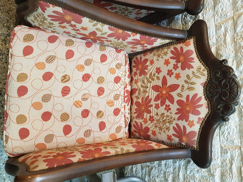 Juego De Living Sillones Chippendale Antiguo Madera Excelent