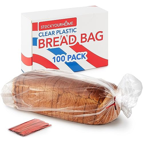 Paquete De 200 Bolsas De Pan De Plástico Transparente Para 