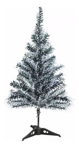 Árvore Natal 60cm 50 Galhos Neve Nevada Decoração Pinheiro Cor Verde