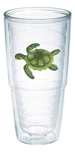 Vaso Aislado Doble Pared Green Turtle Hecho En Estados Unido