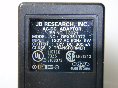 Cargador Jb Research 12 V - 300 Ma Mod. Dpx351372 (Usado)