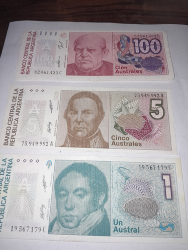 Billetes Australes Sin Circular Precio X Lote !!!