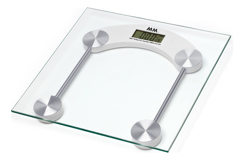 Balança Corporal Digital De Vidro Banheiro Fitness Até 180kg Cor Branco