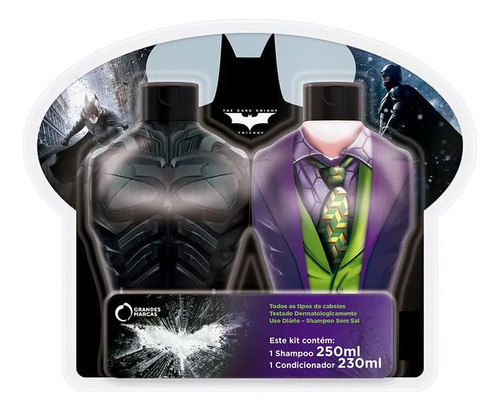 Kit Batman X Coringa - Shampoo 250ml + Condicionador 230ml
