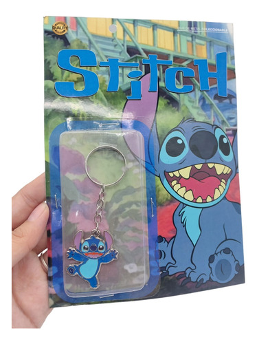 Llavero Stitch Lilo Y Stitch Kawaii Ohana Familia Metal 